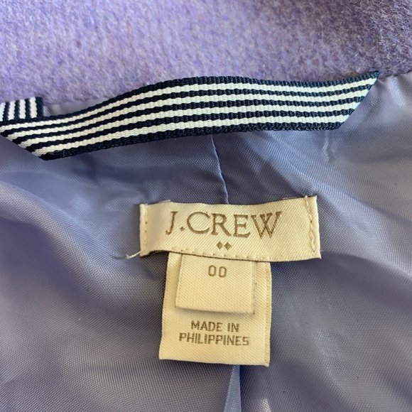J.Crew Factory Hyacinth Lilac Purple City Cocoon Coat Size 00 - Picture 4 of 10